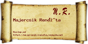 Majercsik Renáta névjegykártya